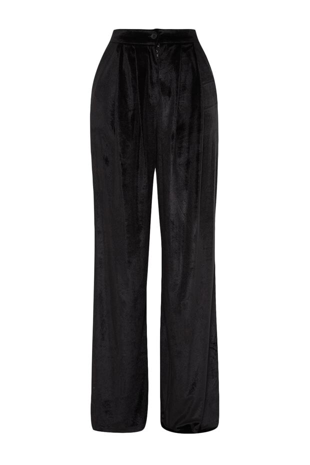 Schwarze Samthose in limitierter Auflage TPRAW23PL00017 - 6