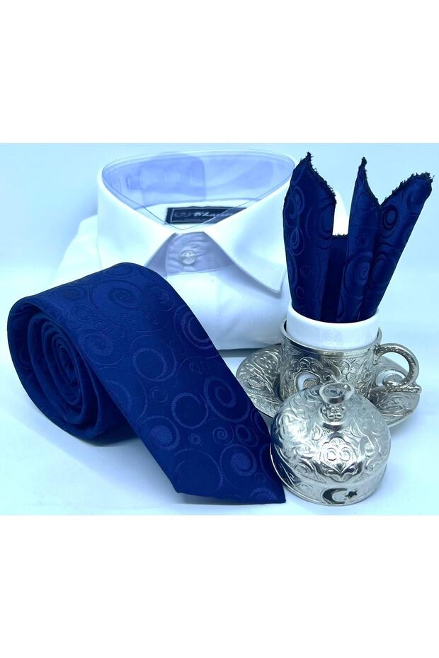 Dokuma Mendilli Kravat - 4