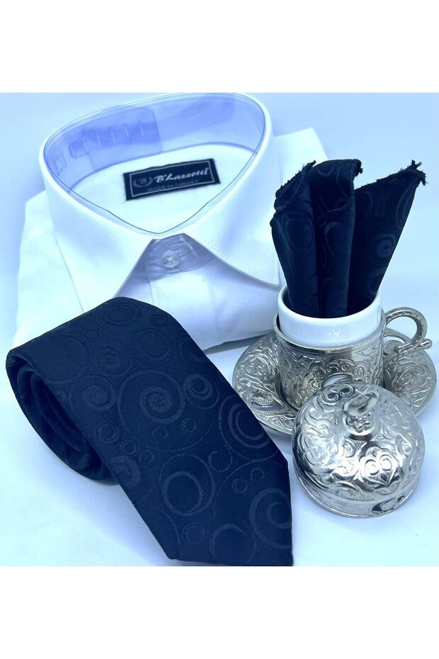 Dokuma Mendilli Kravat - 2