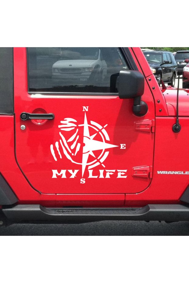 30 X 30 Cm My Life Dakar Compass Car Sticker