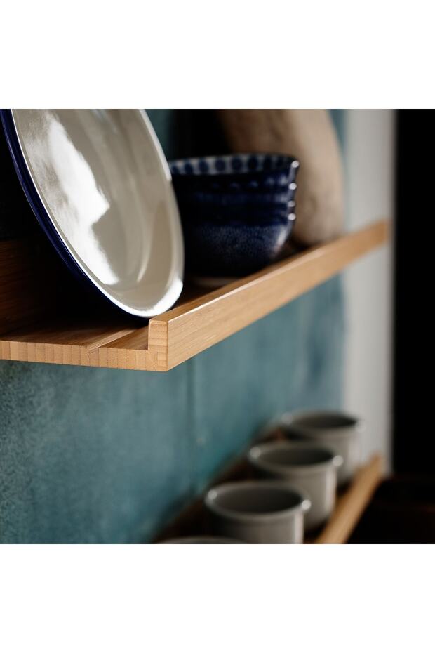 Maleras Çerçeve Rafı, Bambu, 75 Cm - 5