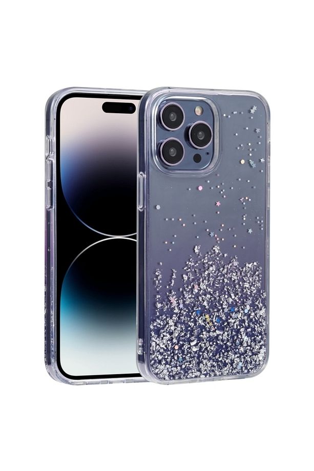 Apple Iphone 14 Pro Max Kılıf Damla Simli Diamond Alp Sert Silikon Pembe - 1