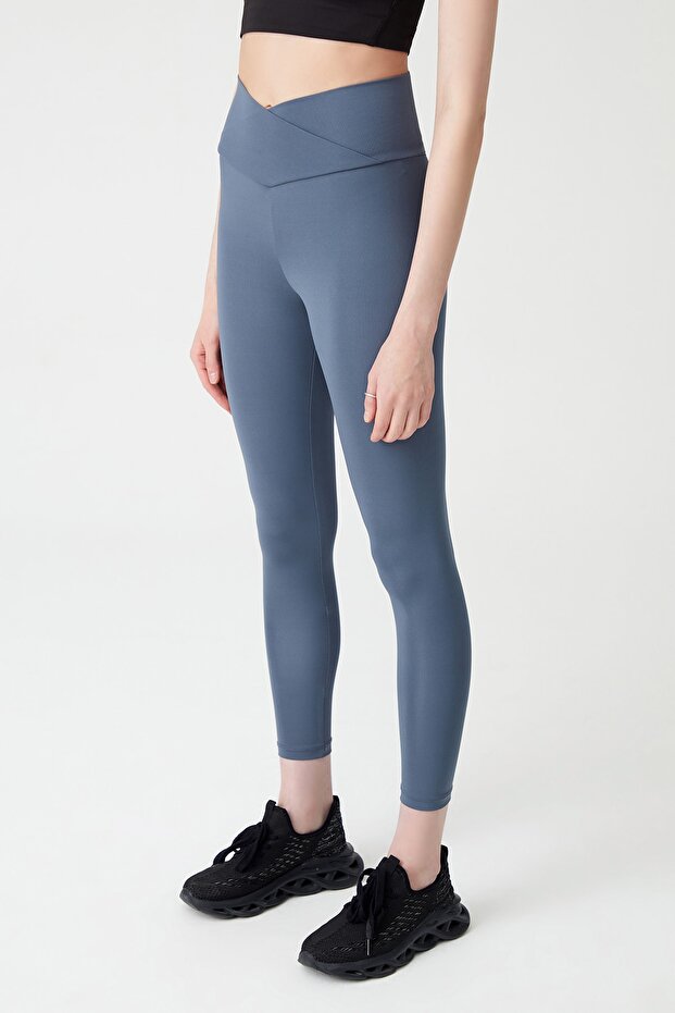 Anthracite Cross Waist Detailed Tights Envelope