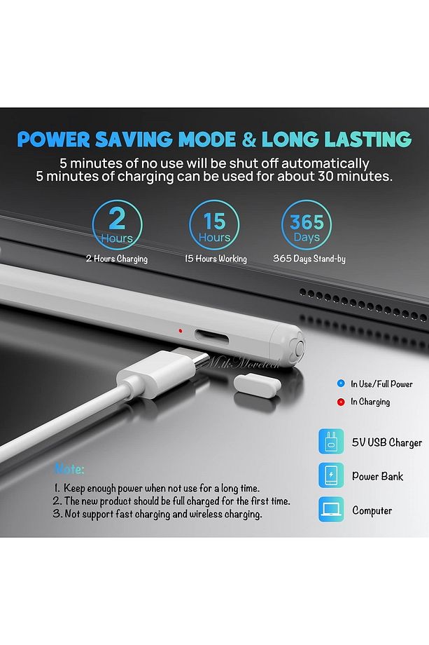 Ipad 2.nesil Kalem iPad Pro 13/11/12.9, Ipad 8.9.10.11.nesil A16 Air 11 4/5/6 Magnetik Avuç içi Red - 7