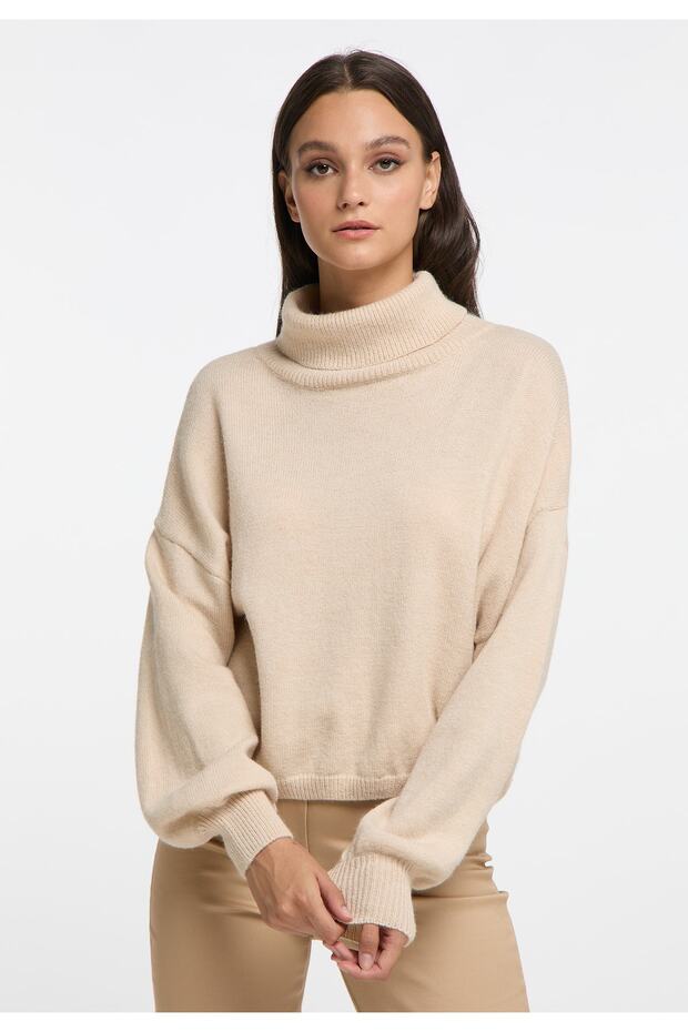 Strick Rollkragen Pullover - 2