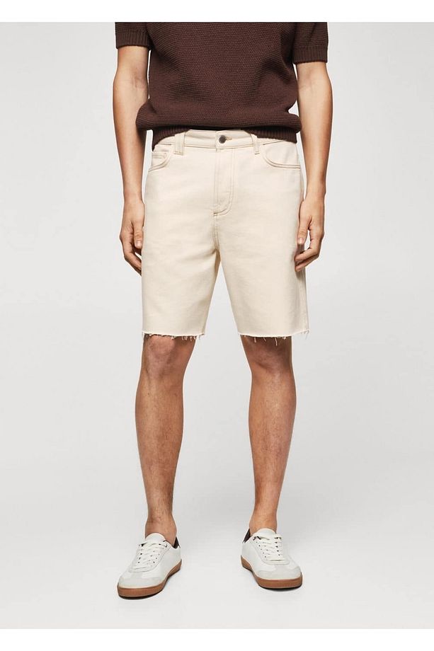 Regular Fit Denim Bermuda Şort - 1