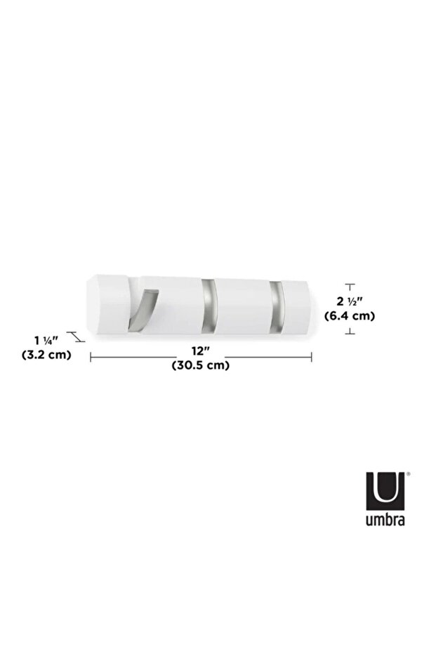 Flıp Beyaz 3'Lü Askılık - 5