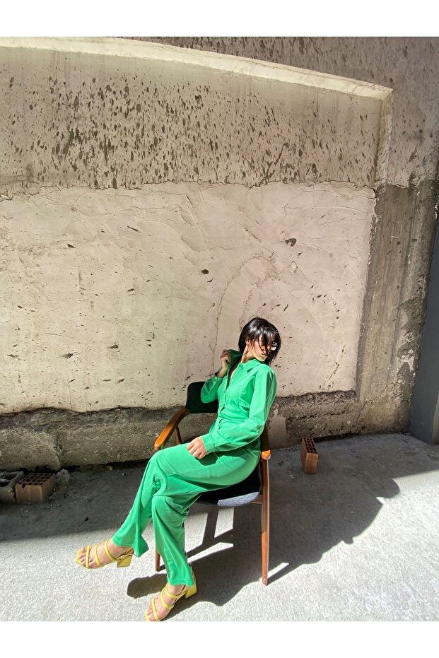 Kadın Yeşil Tulum - 4