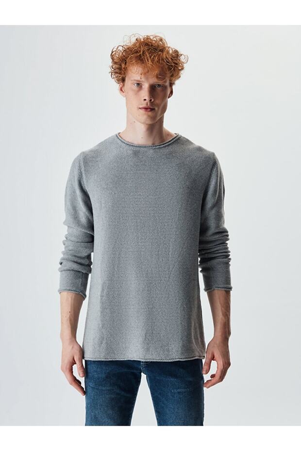 Hanorac gri cu mânecă lungă - 2