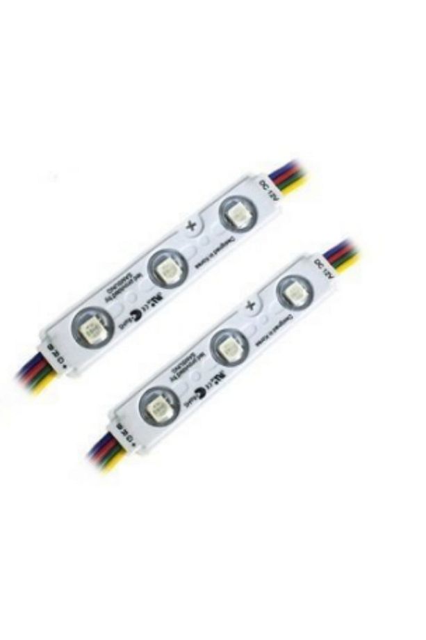 12 Volt 0.72 Watt 3'lü Rgb Mercekli Modül Led (10 ADET) - 3