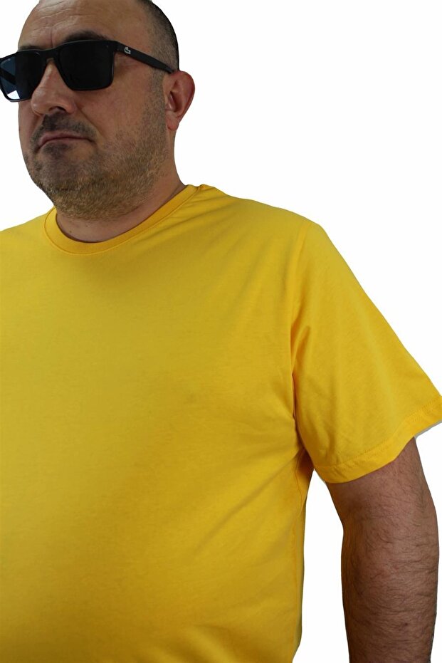 Тениска Plus Size Basic 11100 Жълта - 2