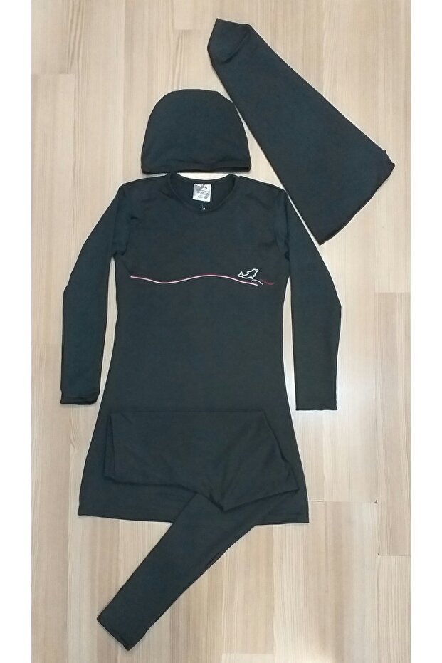 Lazella Long Sleeve Children's Hijab Swimsuit Fully Covered New Season Anthracite
