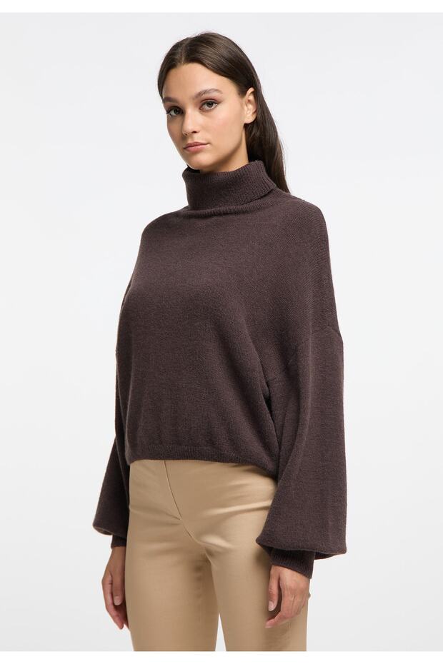 Strick Rollkragen Pullover - 2