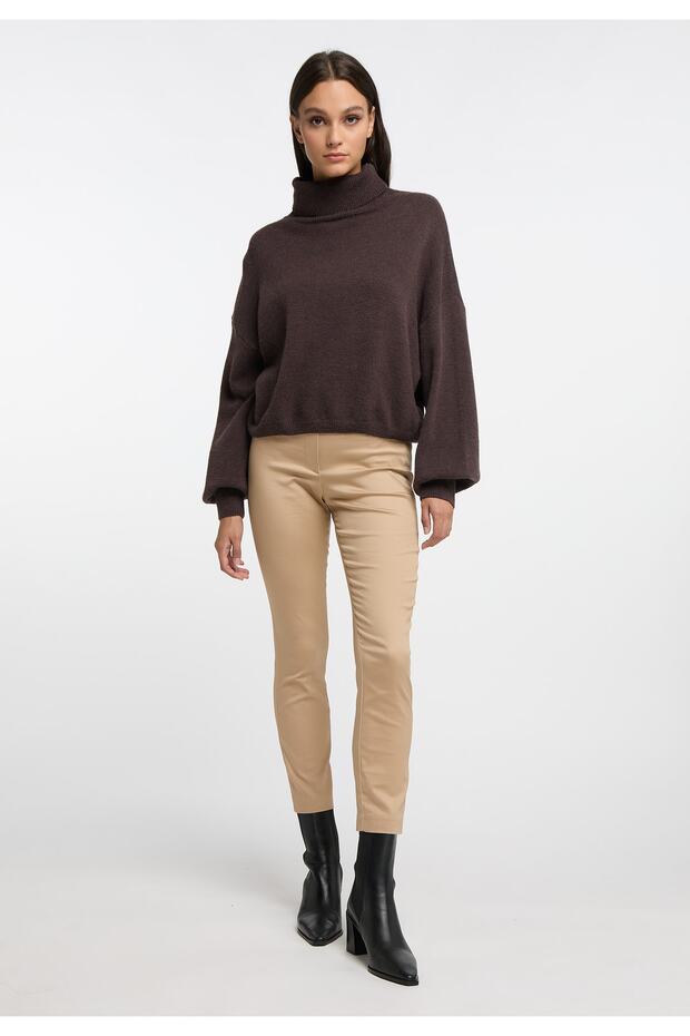 Strick Rollkragen Pullover - 4