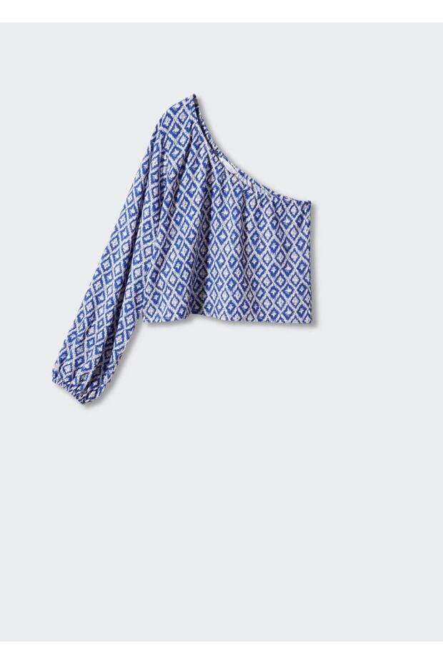 Patterned Asymmetrical Blouse - 3