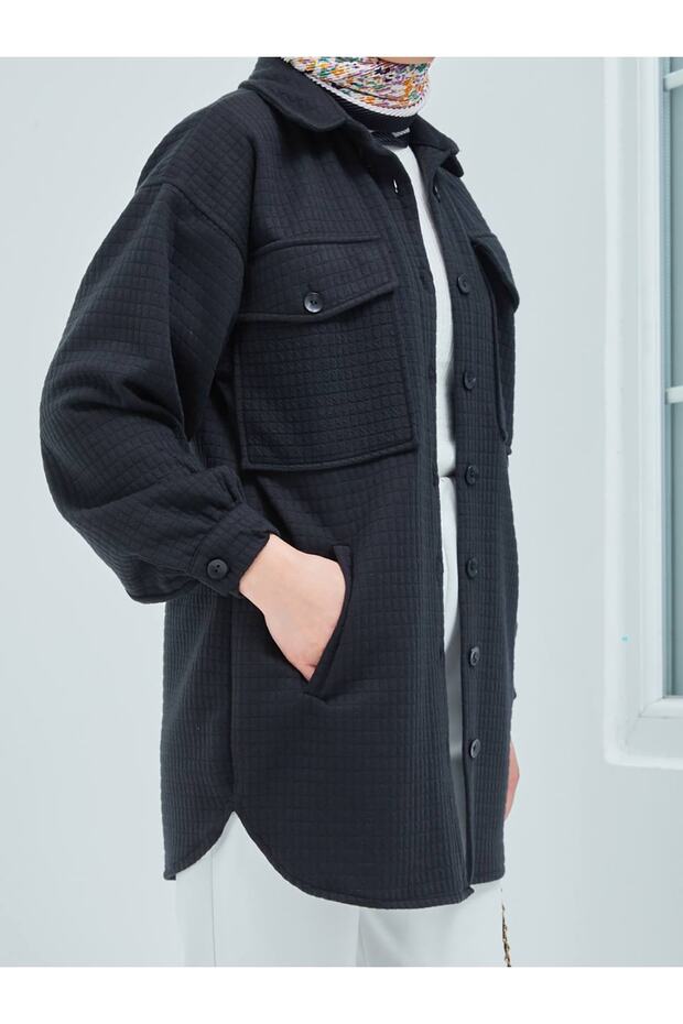 Kapitone Gömlek Ceket - 6