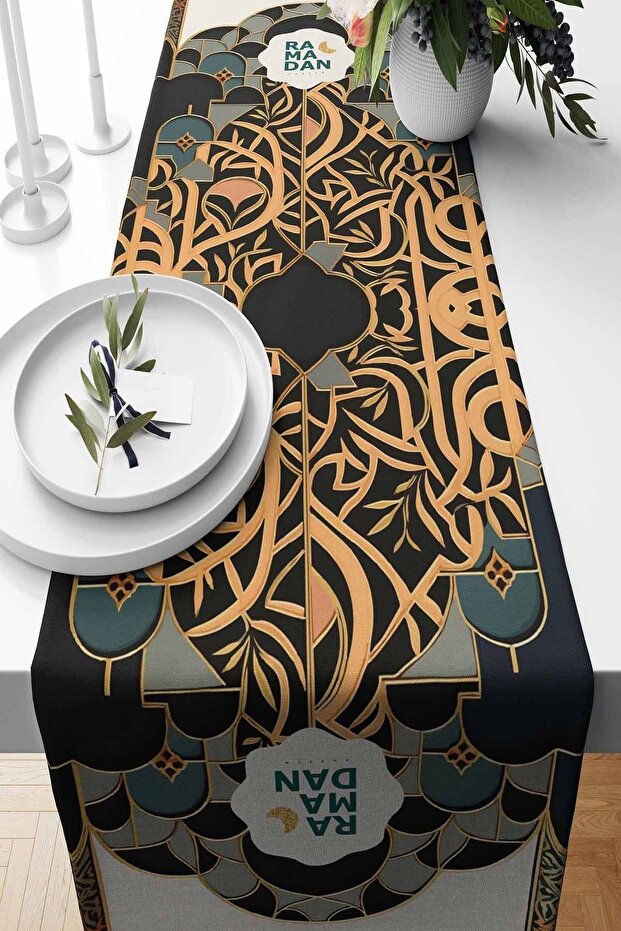 عداء رمضان منقوش عربي شمواه منسوج 140*40 سم رمضان كريم