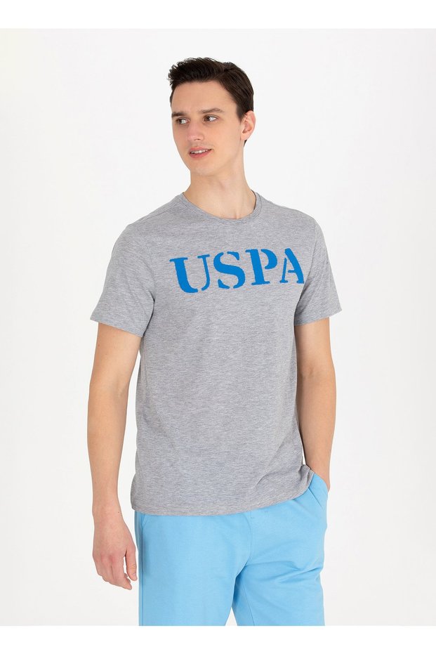 U.S. Polo Assn. Crew Neck Gray Melange Men's T-Shirt Geartiy023