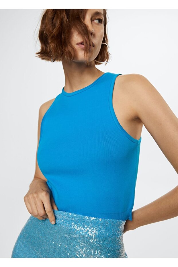 Triko Cropped Bluz - 6