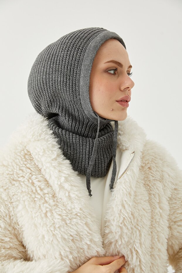 Balaclava Triko Başlık*antrasit - 4