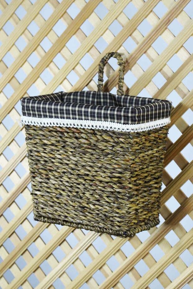 Hasır Kapı Sepeti Yeşil - 1