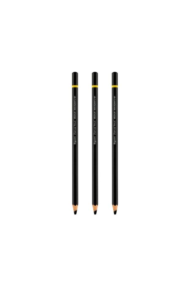 Charcoal Pencil Charcoal Pen (7.2mm X 175mm) Set of 3 Medium