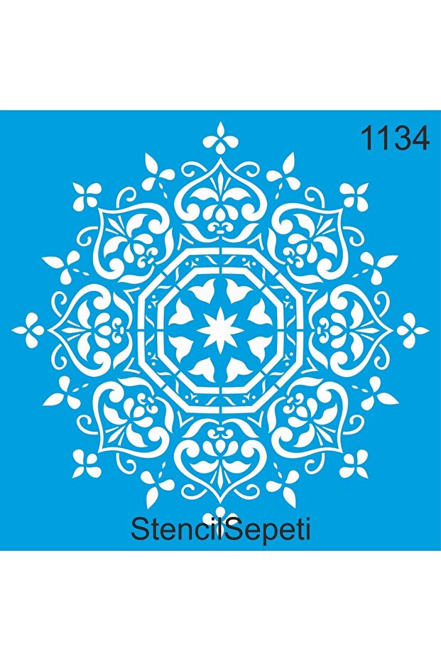 نمط حائط ماندالا - قالب نمط استنسل 30x30 سم - 1