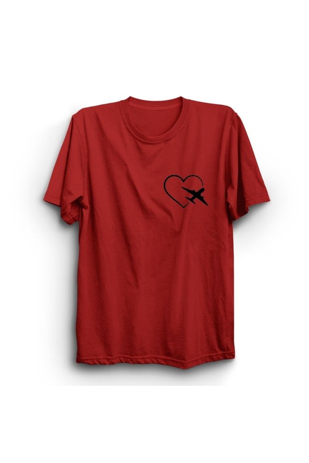 Airplane Heart Route Logo, Airplane, Heart, Route T-Shirt