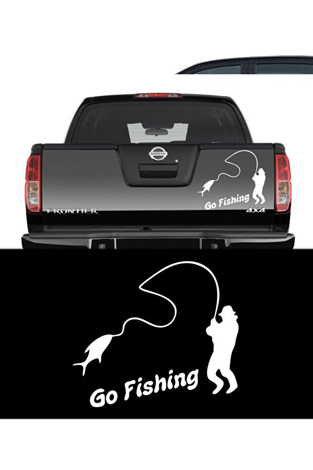 50 X 44 Cm Go Fishing Fish Hunting Car Sticker