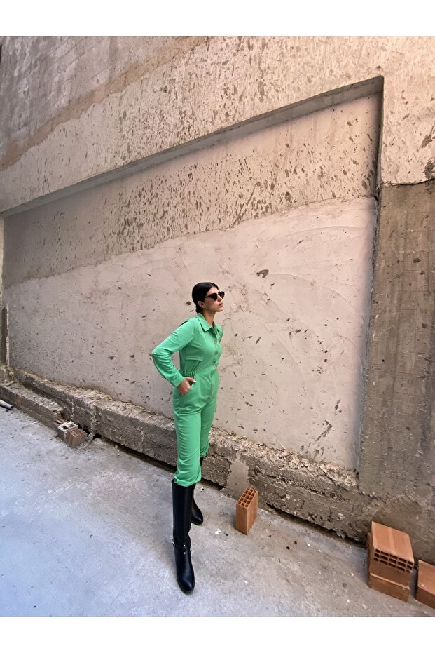 Kadın Yeşil Tulum - 3