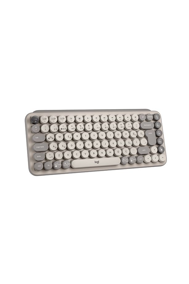 Pop Keys 920-011526 Türkçe Q Bej Kablosuz Klavye - KL-322 - 1