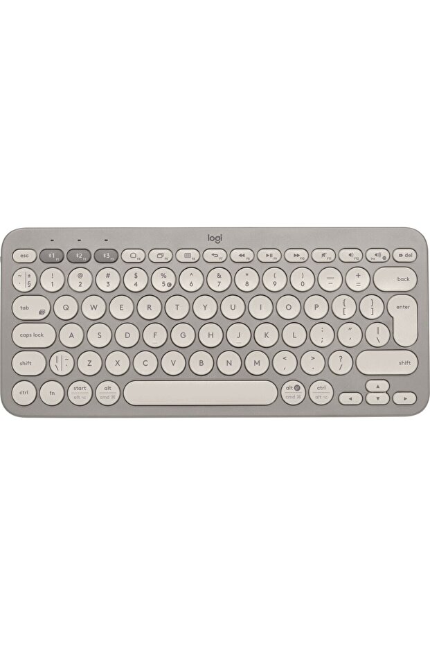 K380 Kompakt Kablosuz Bluetooth Türkçe Q Klavye - Bej - 1