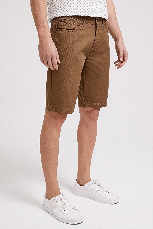 Hilde Erkek Şort Koyu Bej - 3