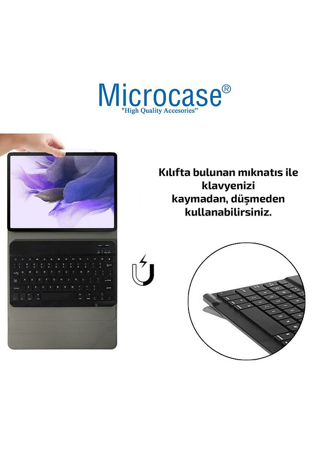 Galaxy Tab S7 Fe Sm-t733 12.4 Inch Tablet Bluetooth Klavyeli Standlı Kılıf - Bkk4 Uyumlu - 4
