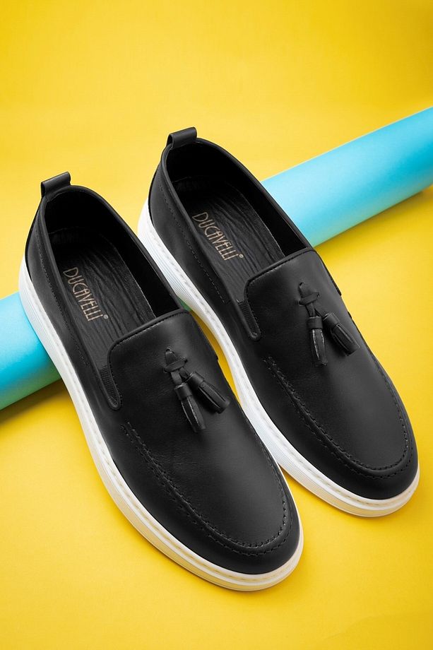 Fringe Hakiki Deri Erkek Günlük Ayakkabı, Loafer Ayakkabı, Hafif Ayakkabı, Yazlık Ayakkabı - 6