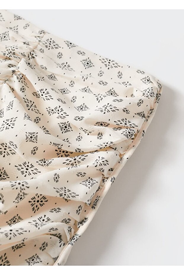 Desenli Drapeli Etek - 6