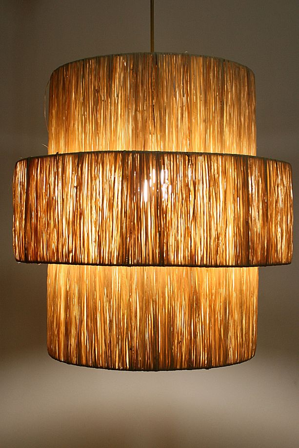 Rattan, Bambu, Hasır Sarkıt Avize Çap: 40 Cm Yükseklik: 40 Cm - 3