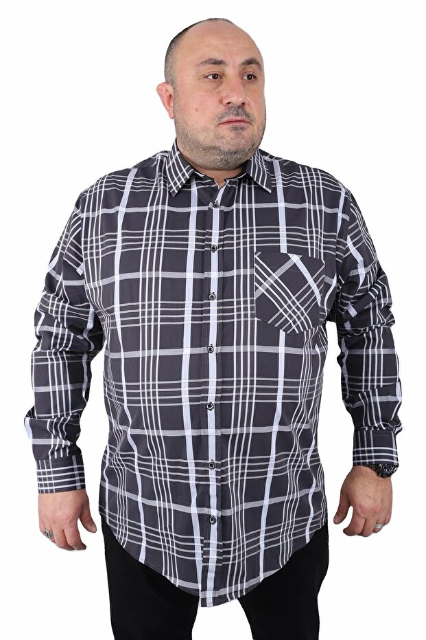 Large Size Men's Pocket Shirt Milagro 23370 Black