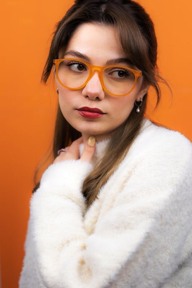 Caprina Orange Computer Screen Glasses - 5