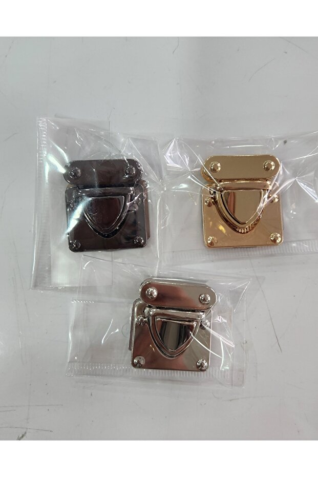 Gray Triangle-33 mm Bag Buckle - 2 Pieces