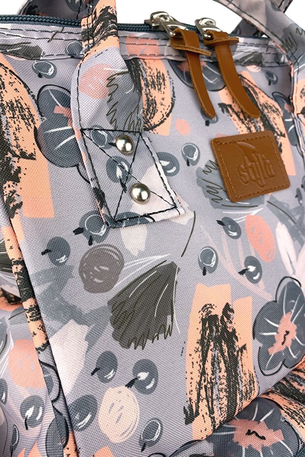 Paris Kadın Ve Anne Bebek Sırt Çantası Çiçek - 6