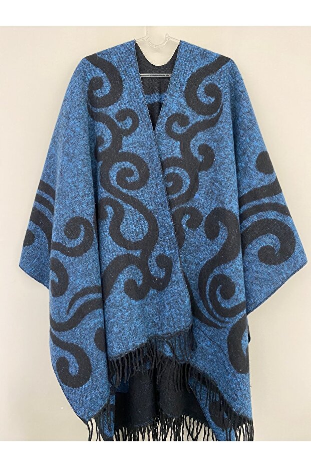 Double Sided Poncho Shoulder Shawl 130 X 85 Cm