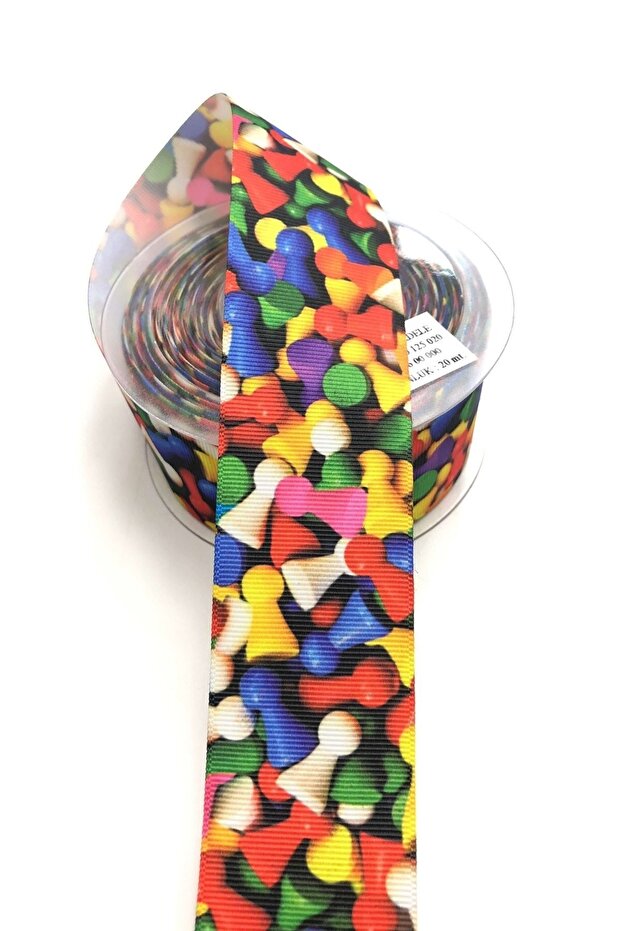 شريط Grosgrain منقوش على شكل قلب 4 سم 1 متر