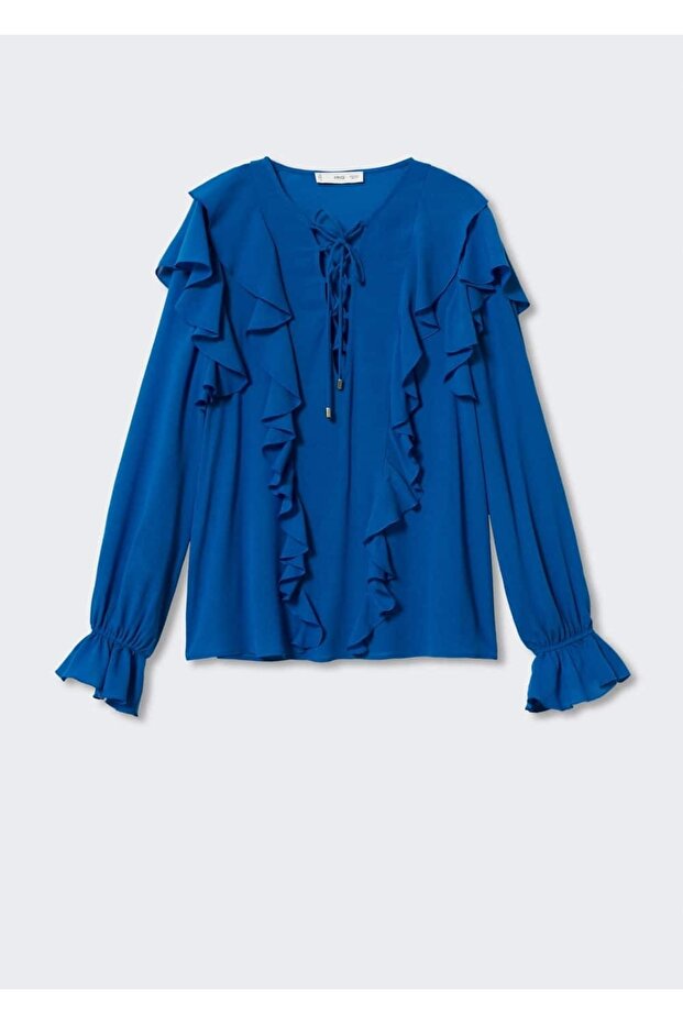 Dantelli Volanlı Bluz - 3