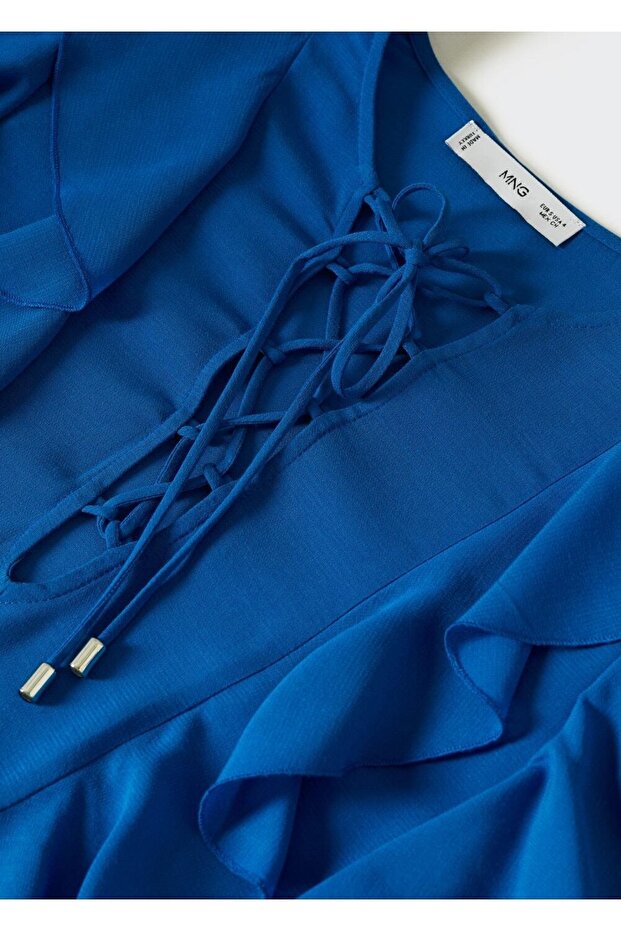 Dantelli Volanlı Bluz - 7