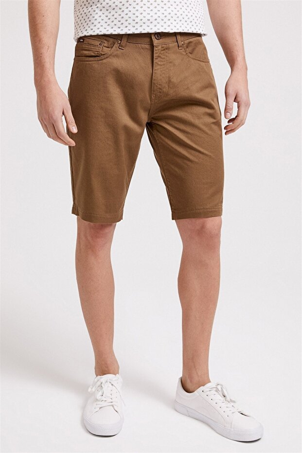 Hilde Erkek Şort Koyu Bej - 2
