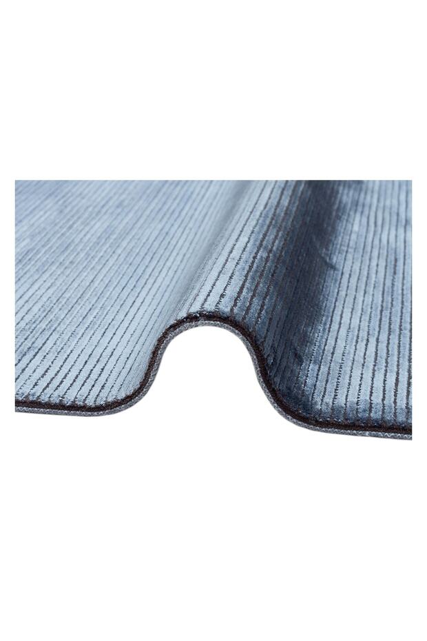 Cordoba Plaın Db Plaın Marıne Parlak Yüksek Alçak Dokulu Düz Renk Modern Makine Halısı - 4