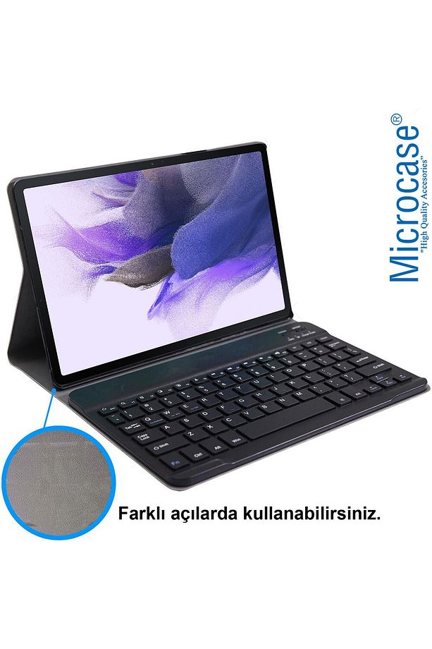 Galaxy Tab S7 Fe Sm-t733 12.4 Inch Tablet Bluetooth Klavyeli Standlı Kılıf - Bkk4 Uyumlu - 5