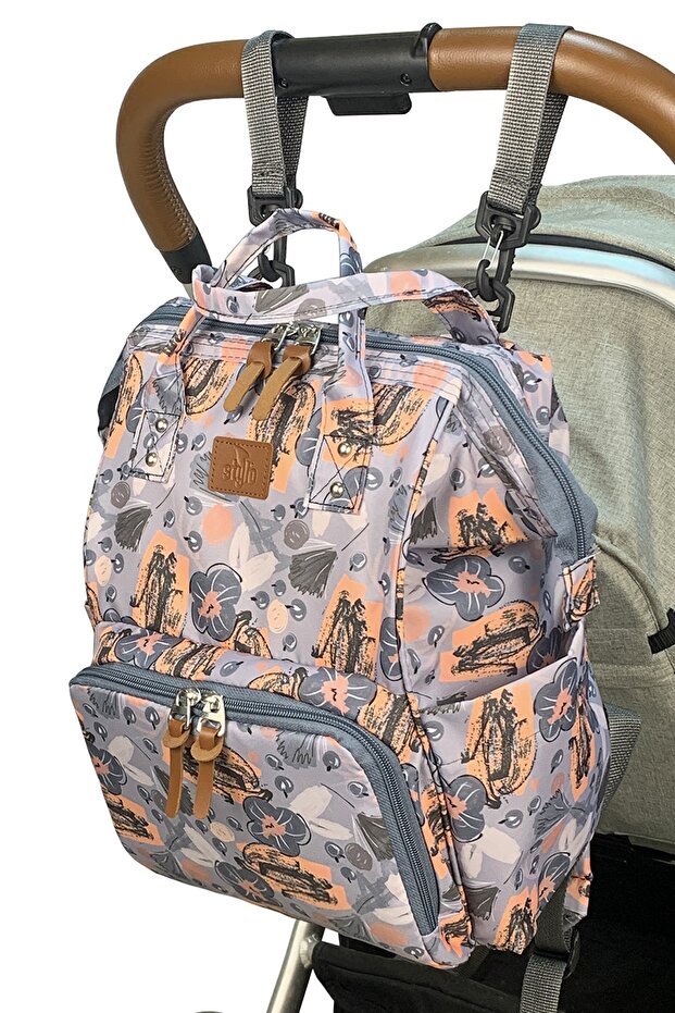 Paris Kadın Ve Anne Bebek Sırt Çantası Çiçek - 7