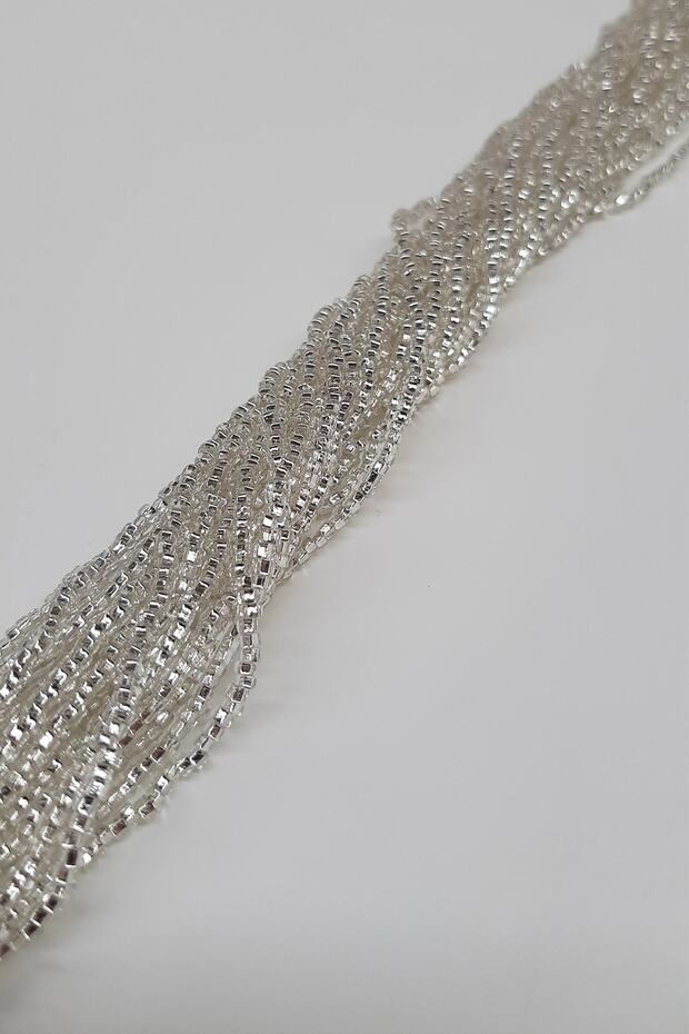 Cut Silver String Sand Bead - 2